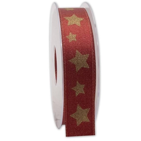 NASTRO STELLINE 25MMX20MT RED